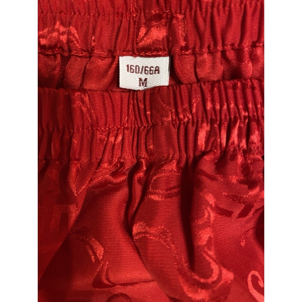 ⁠ASILK 100% Silk Pajamas Set Women M Red Jacquard Brocade Loungewear NWT - Picture 9 of 11